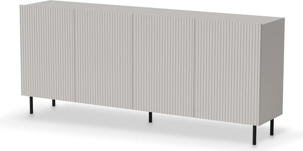 Comò Paxos KM-2 in colorazione cashmere – nero – 200x40x84 cm