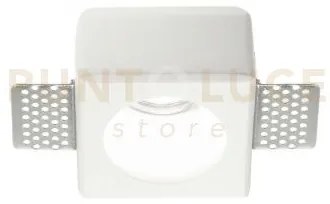 Samba round faretto da incasso 1 luce attacco gu10 7,8x7,8cm in ges...