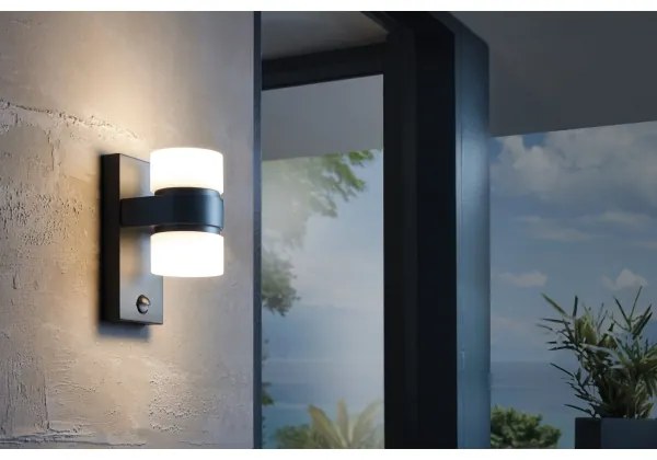 Eglo 96276 - Applique a LED da esterno con sensore ATOLLARI 2xLED/6W