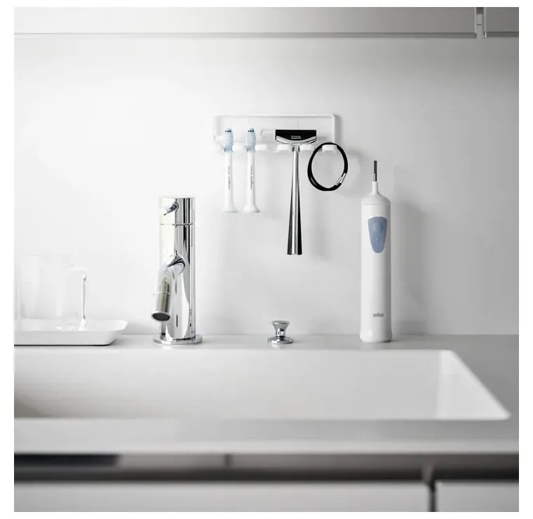 Portaspazzolini in metallo autoportante bianco Film Hook - YAMAZAKI