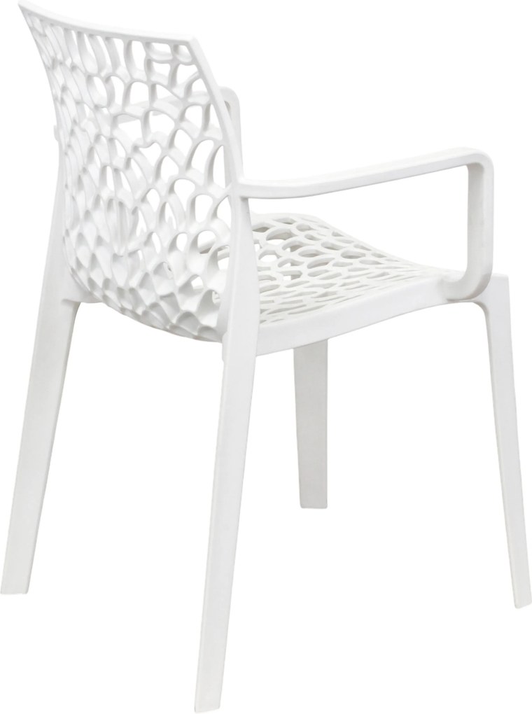 GEORGETA - poltrona moderna in polipropilene con decorazione