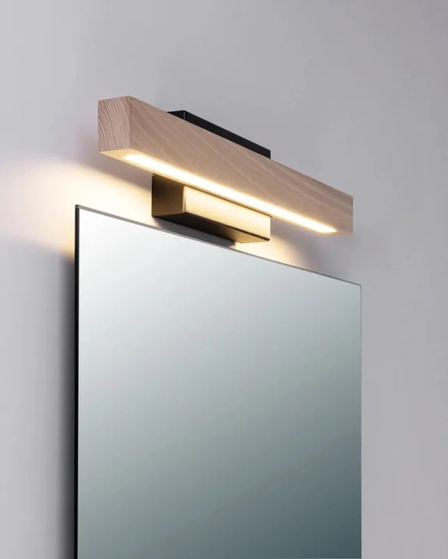 Applique LED scandinavo Dora nero IP44, luce bianco caldo dimmerabile 490 lumen