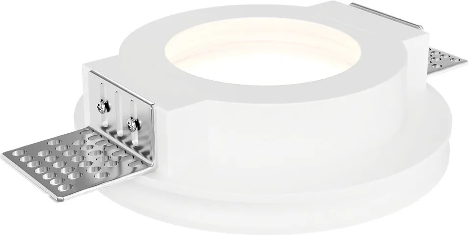 Portafaretto Rotondo Ø100mm x 30mm GU10 in Gesso Pitturabile SLIM