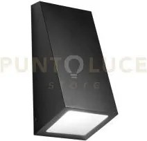 Applique popup nera in metallo ip44 1 luce attacco e27 118x104x247mm