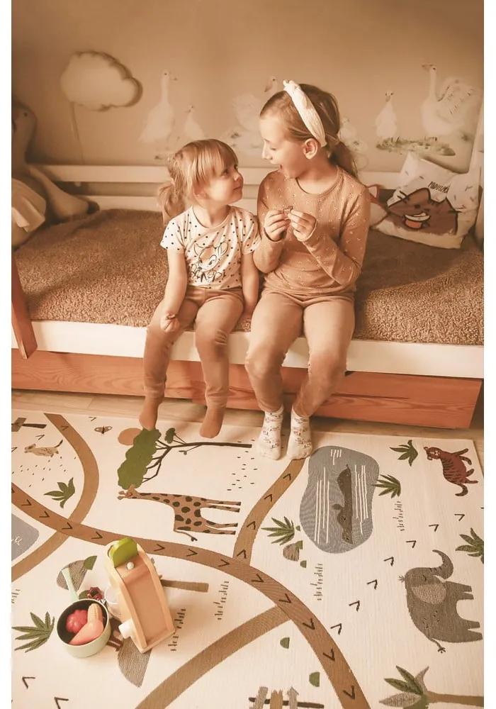 Tappeto per bambini crema 123x180 cm Little Savannah - Nattiot