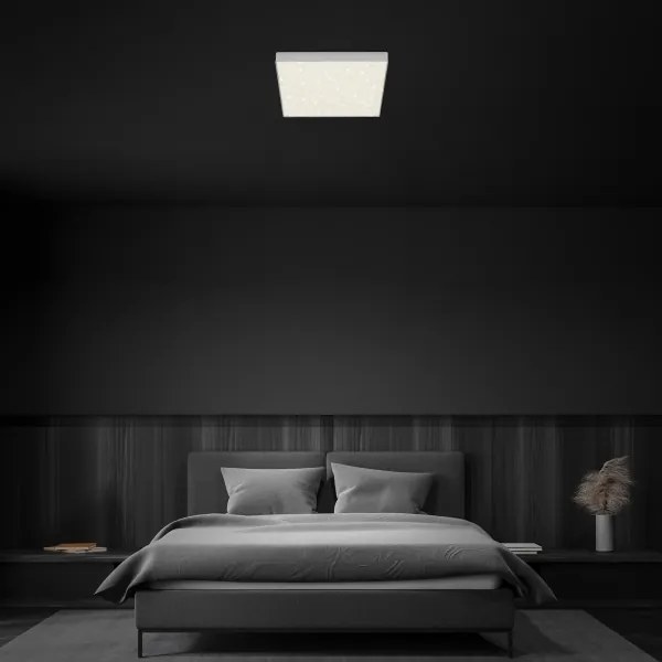 Briloner 7078-414 - Plafoniera LED STAR SKY LED/21W/230V 28x28 cm argento