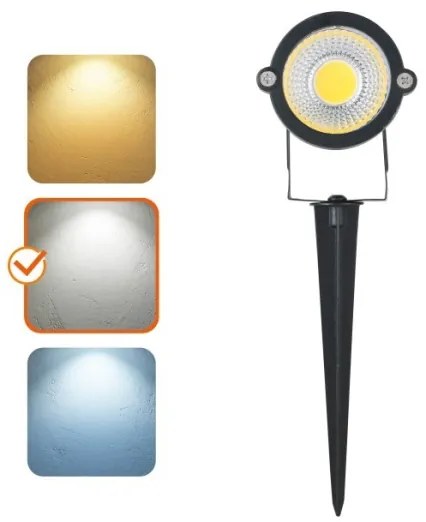Lampada da esterno LED BLAKE LED/5W/230V 4000K IP65 nera