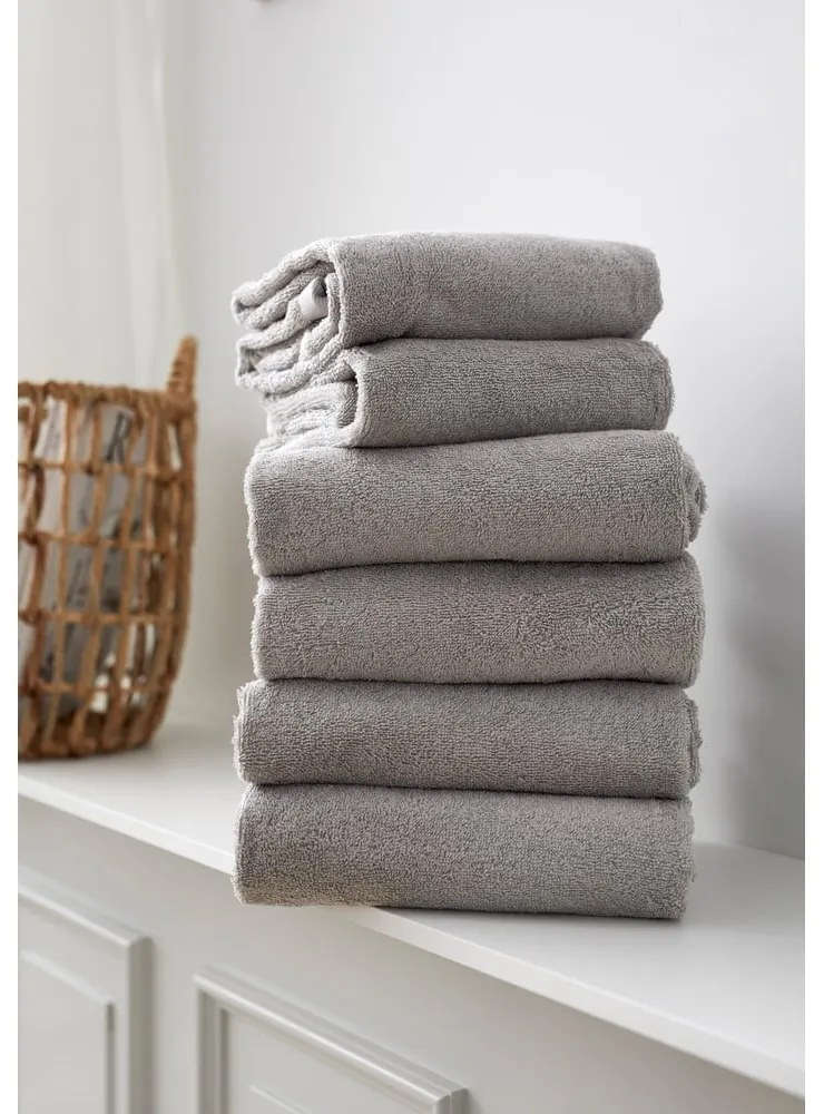 Asciugamano grigio in cotone biologico 50x100 cm Comfort - Södahl