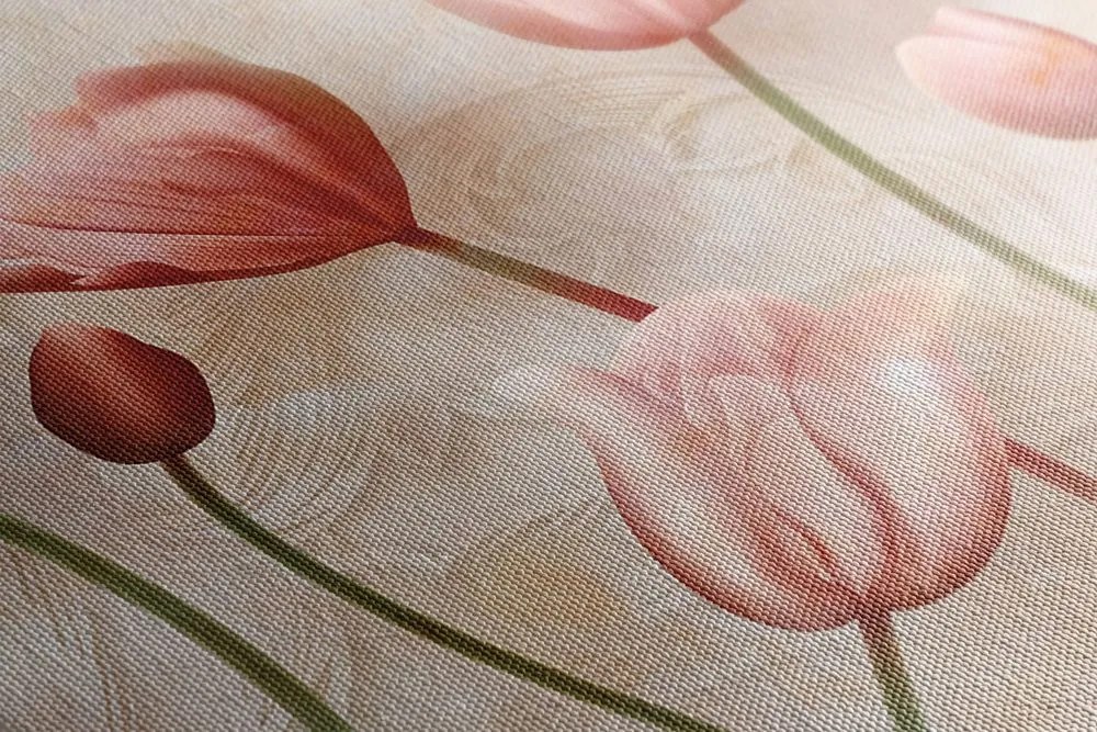 Stampa su tela – Tulipani rosa antico