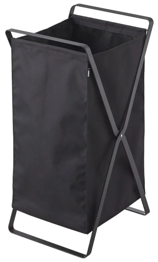 Cestino pieghevole nero per la lavanderia Tower - YAMAZAKI