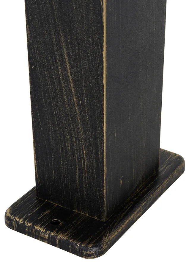 Lampada da esterno a stelo industriale oro anticato 80 cm IP44 - Baleno