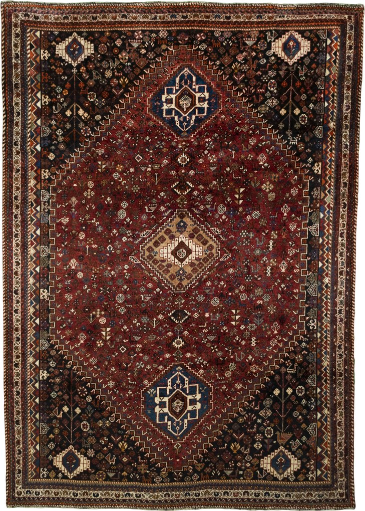 Shiraz Tappeto persiano 230x330 Rosso (Iran) Annodato A Mano