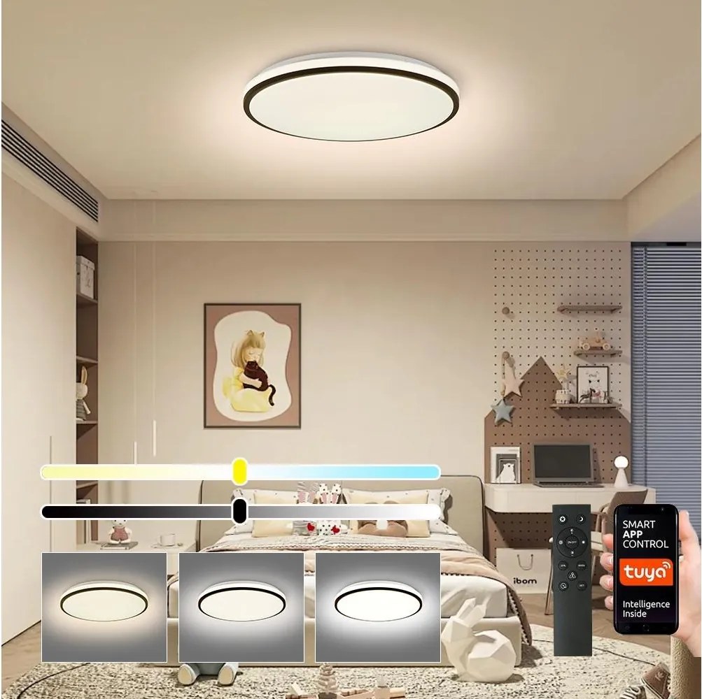 Brilagi - Lampada da soffitto dimmerabile SMART LED/36W/230V diam. 48 cm Wi-Fi Tuya + telecomando