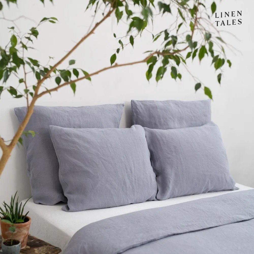 Biancheria da letto matrimoniale in fibra di canapa grigio chiaro 200x200 cm - Linen Tales