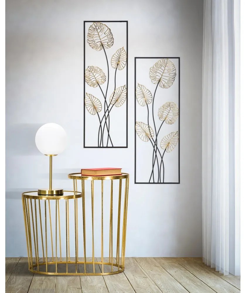 Decorazione da appendere in metallo con motivo a foglie Mauro Ferretti -A-, 31 x 90 cm Luxy - Mauro Ferretti