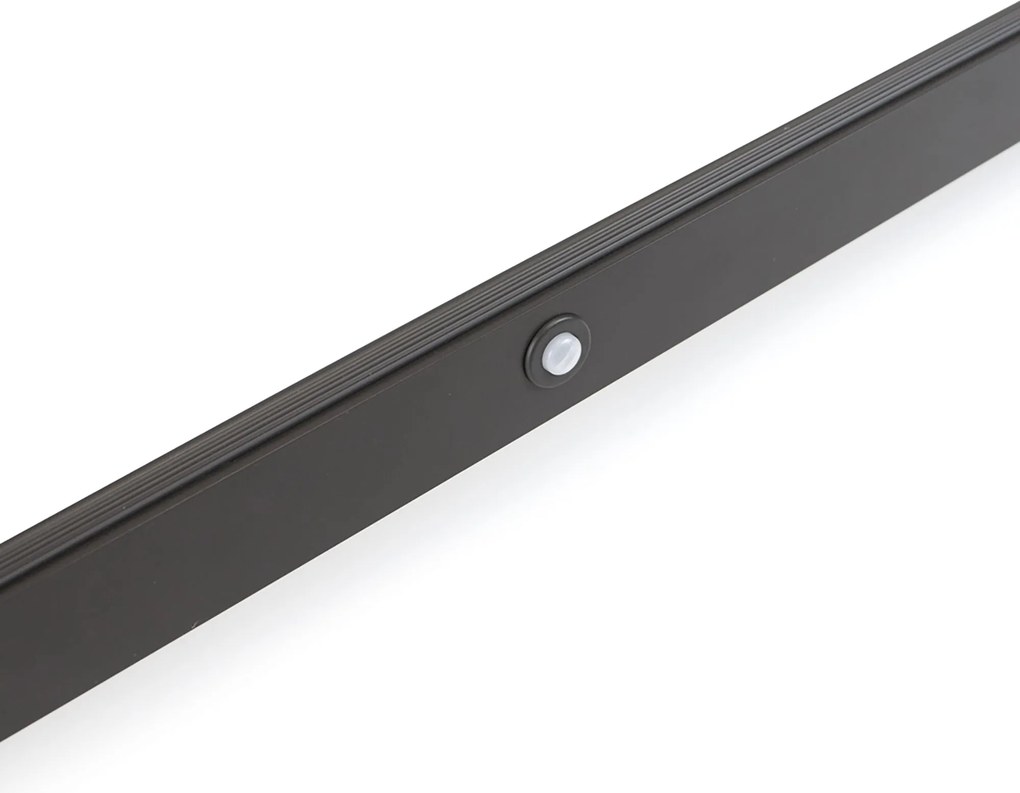 Barra Appendiabili per Armadio a Batteria 40,8-55,8 cm con LED Bianco Naturale e Sensore di Movimento Emuca Moka...