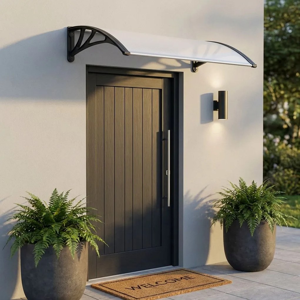 ASUKA - pensilina in policarbonato alveolare opaco porta ingresso 100 x 150 cm