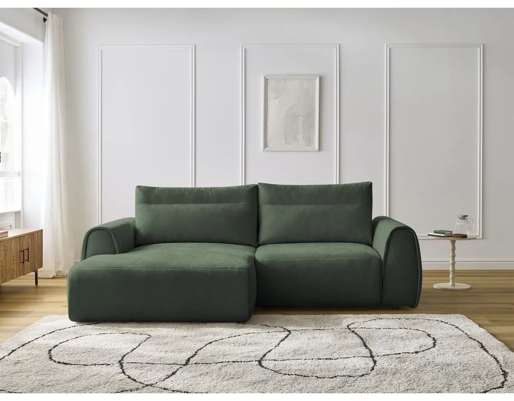 Divano angolare in verde scuro Aden – Bobochic Paris