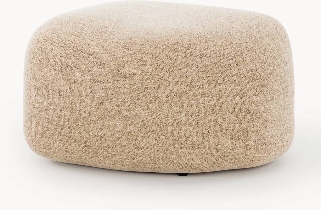 Pouf ovale in bouclé Wolke