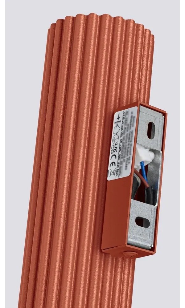 Lampada da parete color mattone Gleam – Sollux