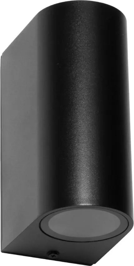Applique da Esterno Bidirezione IP65 GU10 Stondata - Nera