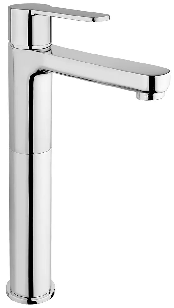 Miscelatore lavabo tipo alto Jacuzzi rubinetteria Eolo ottone cromato per piletta clic clac 0E000493JA00
