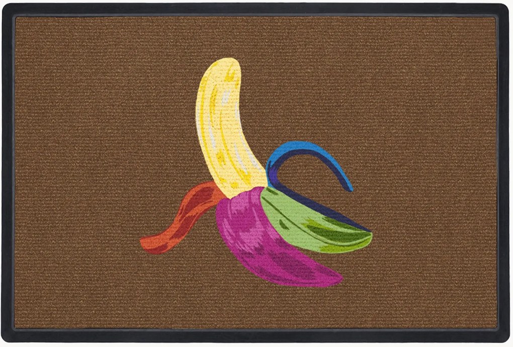 Zerbino lavabile con base in gomma Pop Art.