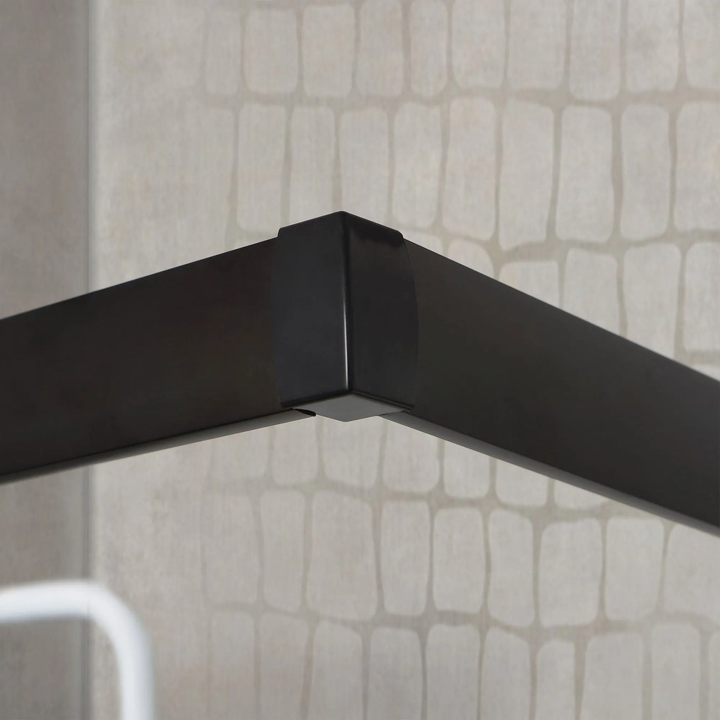Box Doccia Con Profilo Nero Opaco 80X80X190 Cm | Cielo