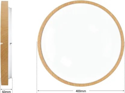 Brilagi-LED Lampada dimmerabile GLASS POOL DOUBLE LED/48W/230V 40 cm finitura legno + telecomando