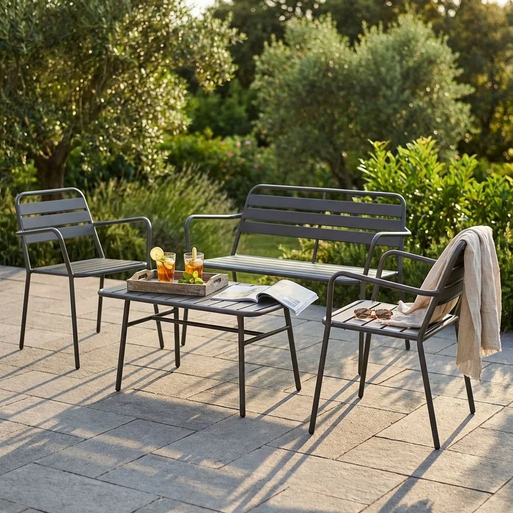 ROMANUS - salotto da giardino in acciaio