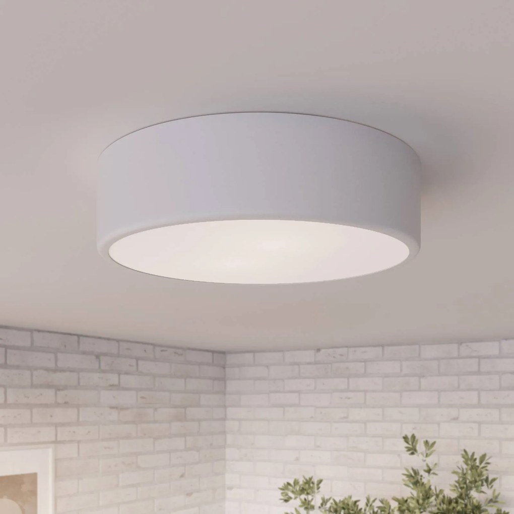 TEMAR LIGHTING Plafoniera Cleo, Ø 30 cm, IP20, bianco, metallo, E27