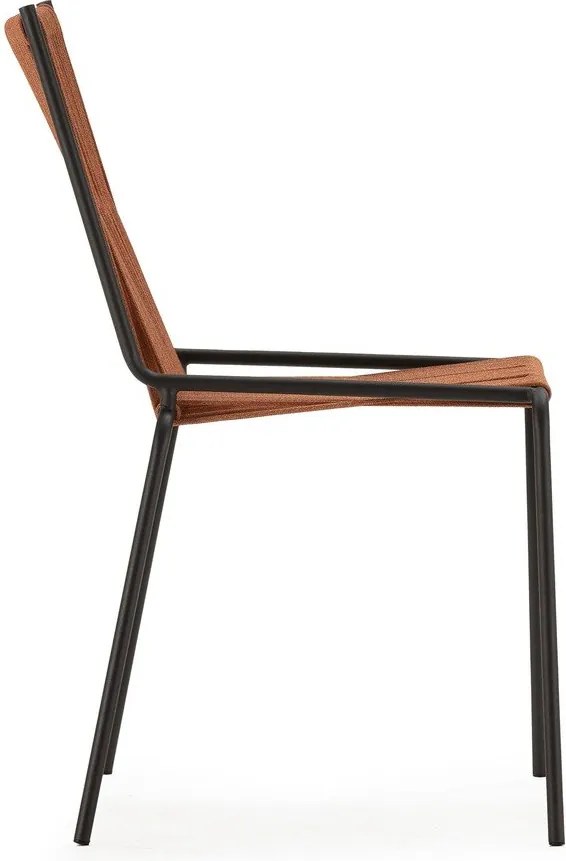 Sedie da pranzo in set color terracotta in metallo impilabili 2 pz Emily – Marckeric