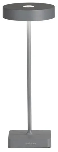 Lampada tavolo senza fili LED ricaricabile USB touch TAP Antracite 12x32 cm