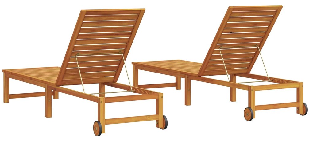 Lettini 2 pcs legno massello di acacia, lettino legno massello di acacia