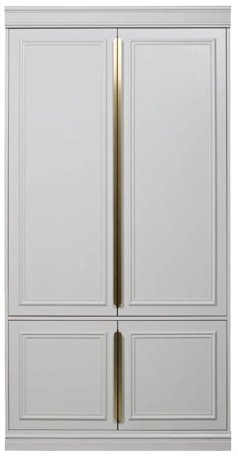 Armadio grigio chiaro in pino massiccio 110x215x62 cm Organize – WOOOD