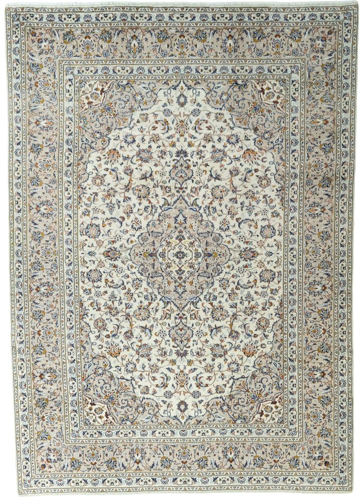 Kashan Tappeto persiano 260x360 Beige (Iran) Annodato A Mano