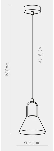 Lampadario a sospensione con filo VICHY 1xGU10/10W/230V