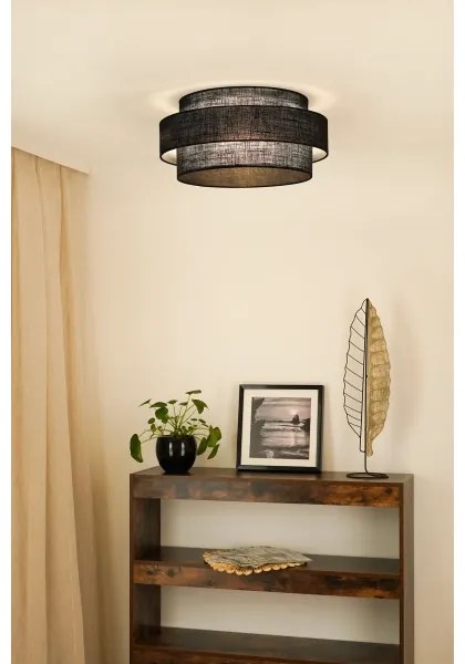 Brilagi - Plafoniera SPACE YUTE LED/12W/230V diametro 50 cm nero