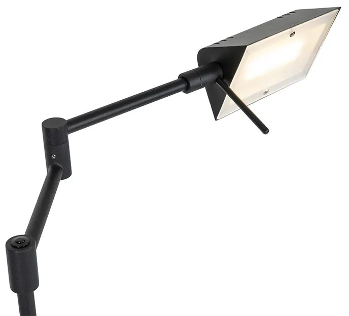 Lampada da terra di design nera con LED e dimmer touch - Notia