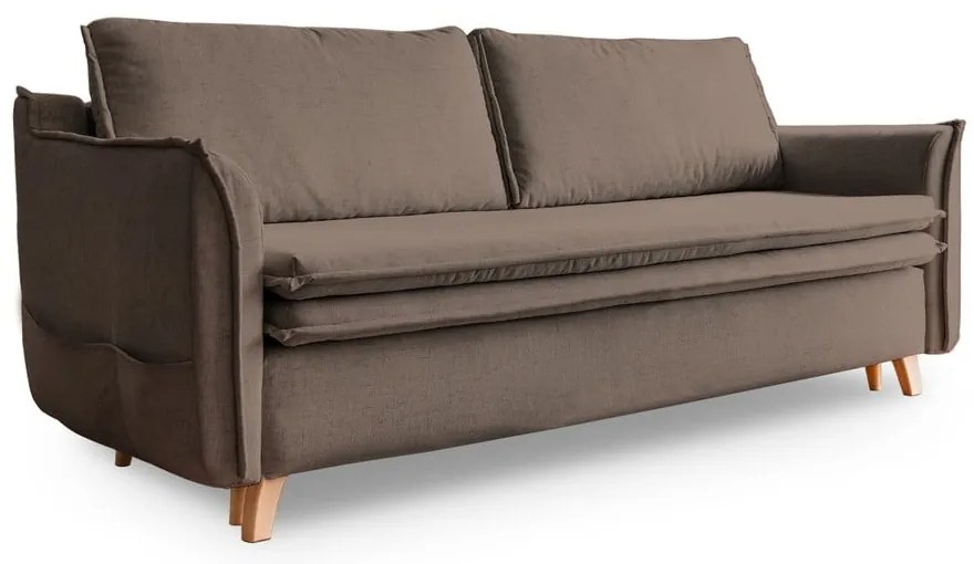 Divano letto marrone chiaro 225 cm Charming Charlie - Miuform