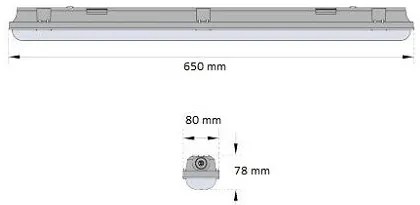 Plafo Stagna 650mm 18,0W 4000K