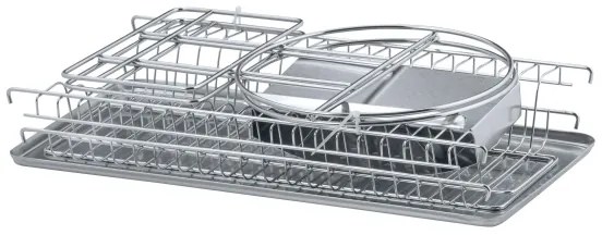 WENKO 2329100 - Scolapiatti DUO 21x33 cm in acciaio inox/argento
