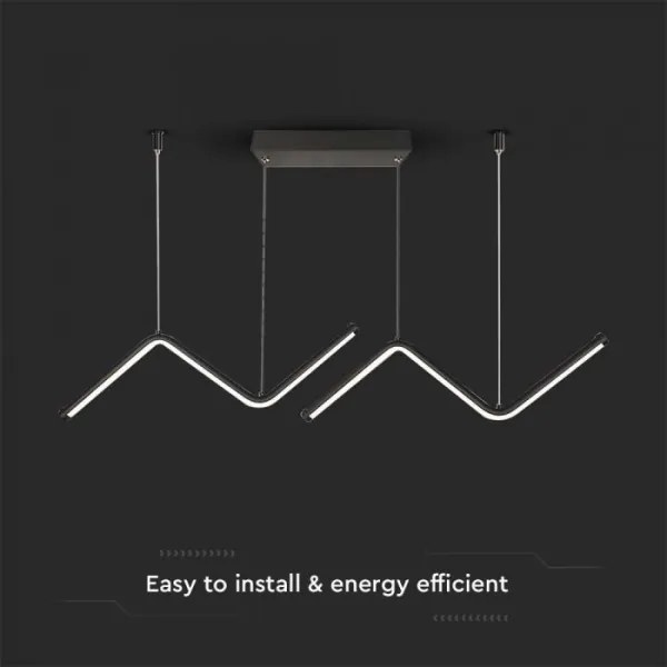 Lampadario LED a sospensione con filo LED/12W/230V 4000K nero