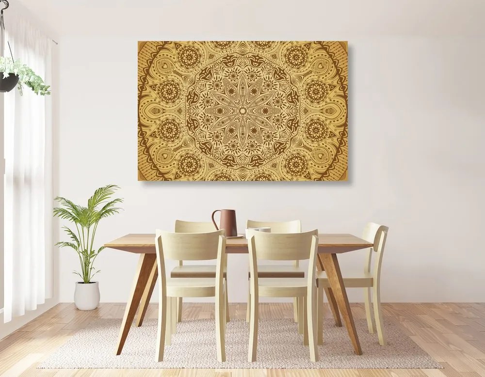 Stampa su tela – Mandala ornamentale con pizzo