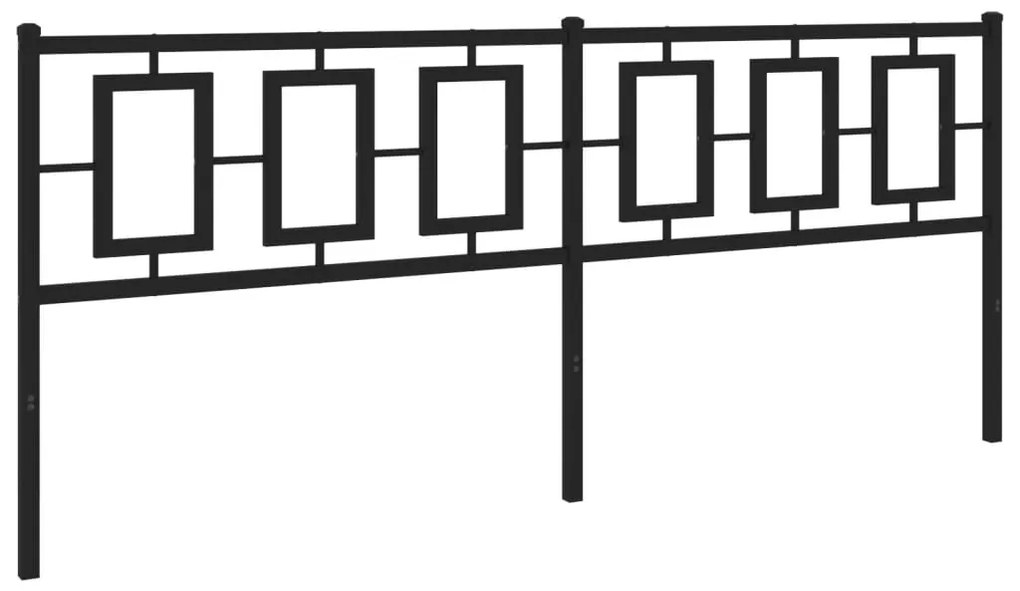 Testiera in metallo nero 193 cm