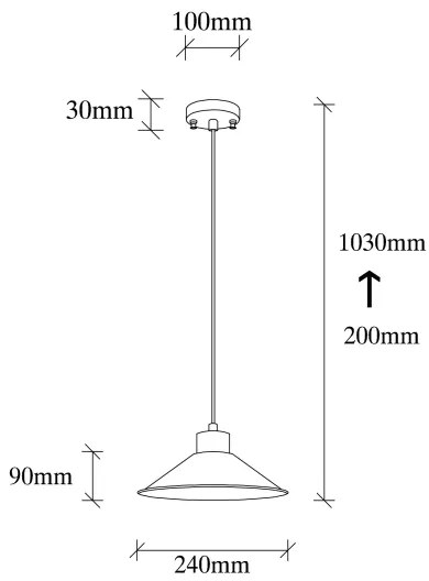 Lampadario a sospensione su cavo MANAVGAT 1xE27/40W/230V giallo/marrone