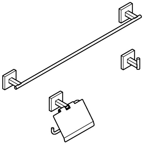 GROHE 411242430 - Kit di accessori QUICKFIX START CUBE nero