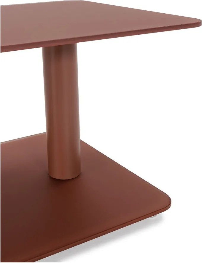Tavolino da salotto color terracotta in vetro 54x115 cm Elvi – Marckeric