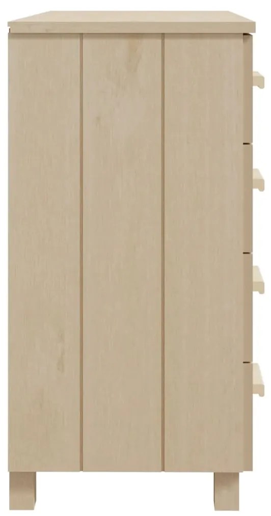 Credenza hamar miele 79x40x80 cm in legno massello di pino