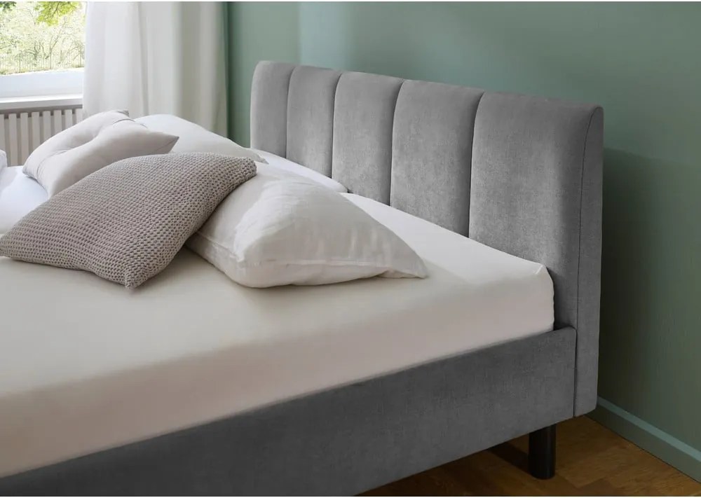 Letto matrimoniale imbottito grigio rete non inclusa 180x200 cm Joker – Meise Möbel
